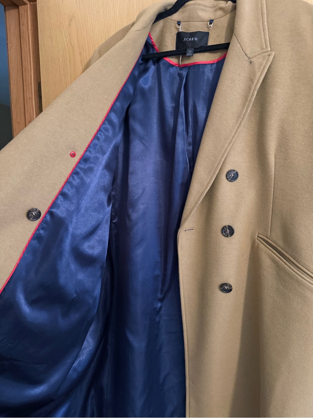 J. Crew Double-Breasted Camel Wool/Cashmere Coat - Picture 4 of 9